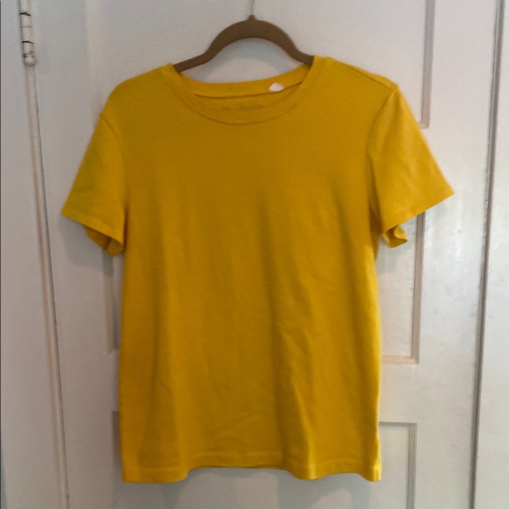 Chico’s Yellow Cotton T-Shirt Size 2
